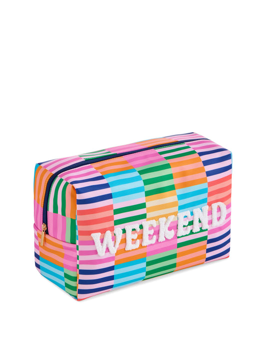 Weekend oversized zip pouch