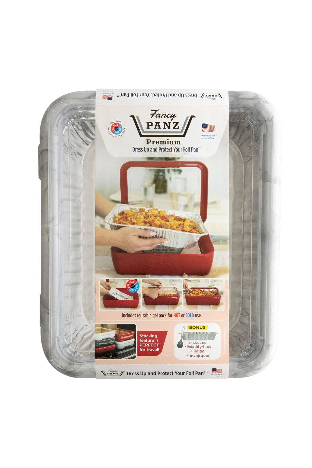 Fancy Panz Premium Set - Pan Frame w/Lid & Hot or Cold Gel Pack - Marble