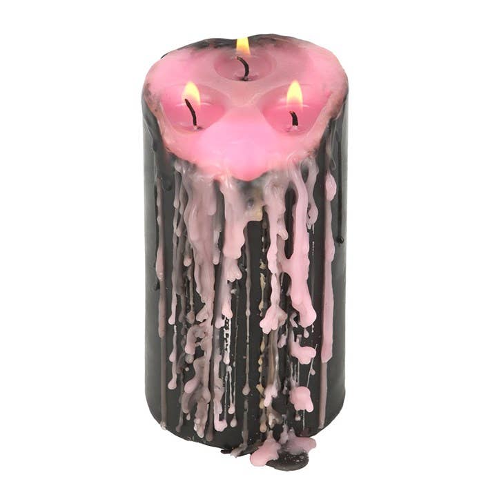 pink vampire tears candle - large