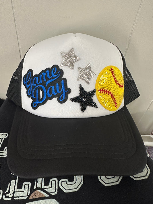 Blue Softball Game Day Trucker