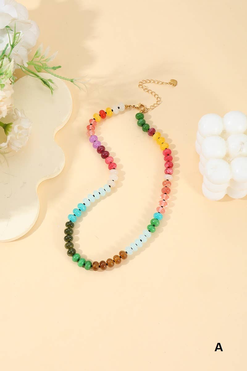 natural agate gemstone necklace
