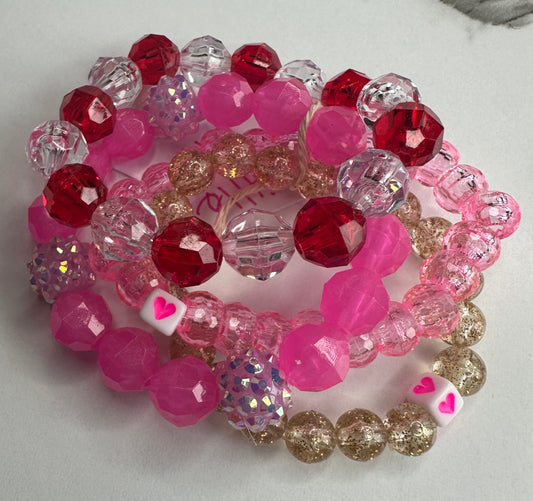 Little Kid Valentine's Day Stretchy Bracelets