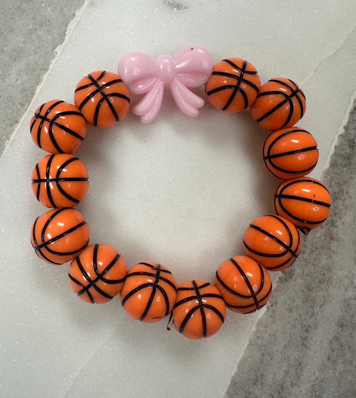 basketball bow stretchy bracelet