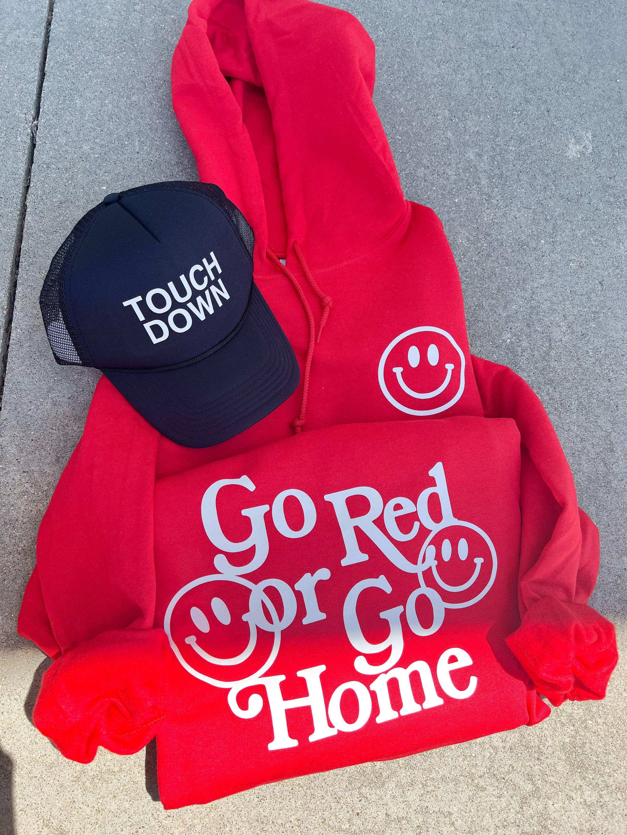 Go Red or Go Home Hoodie (Front + Back)