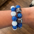 Load image into Gallery viewer, big bead blingy school spirit bracelet
