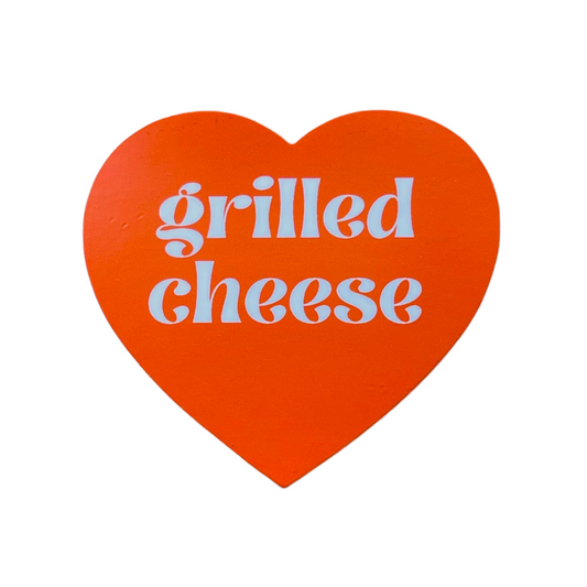 grilled cheese heart vinyl sticker