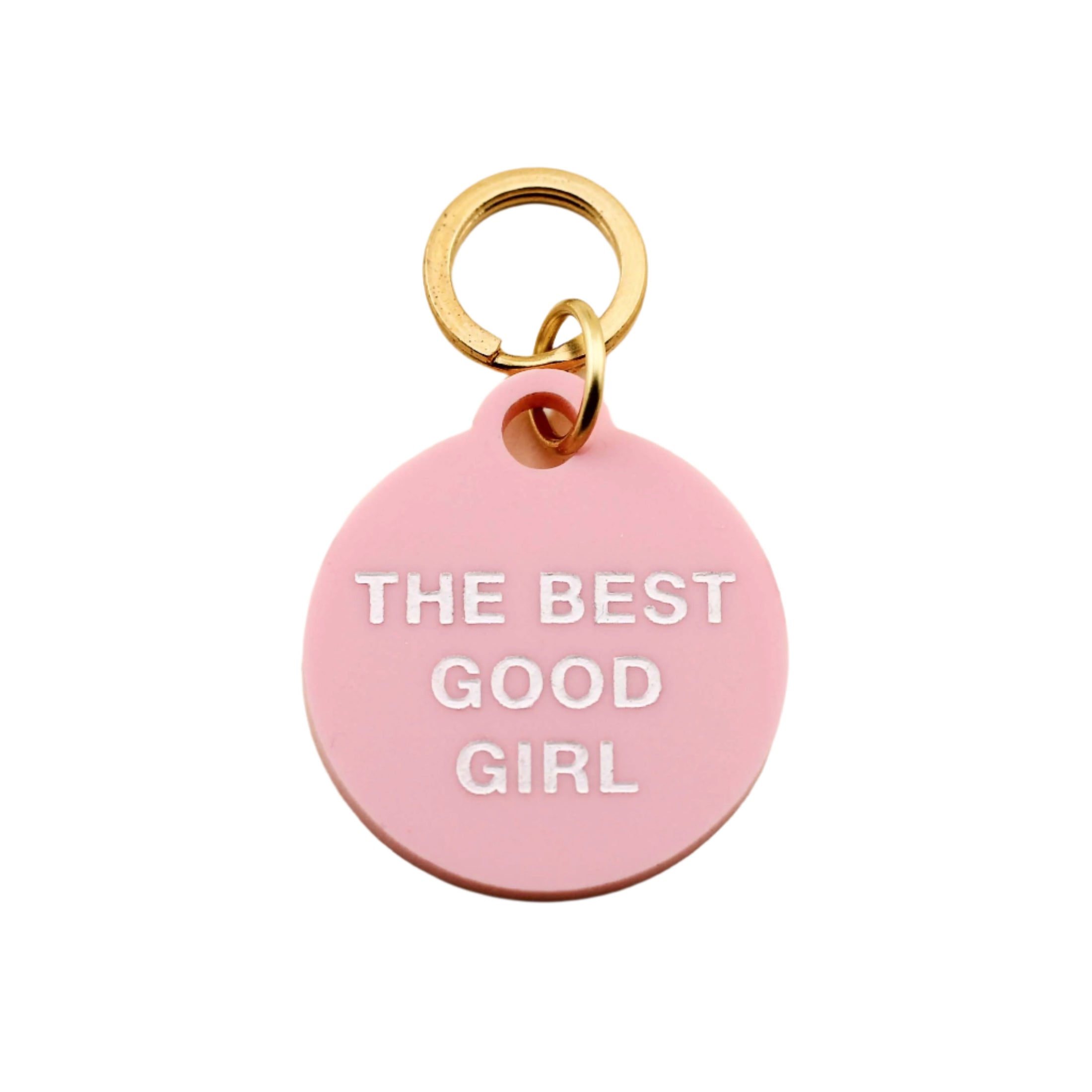 the best good girl acrylic pet tag