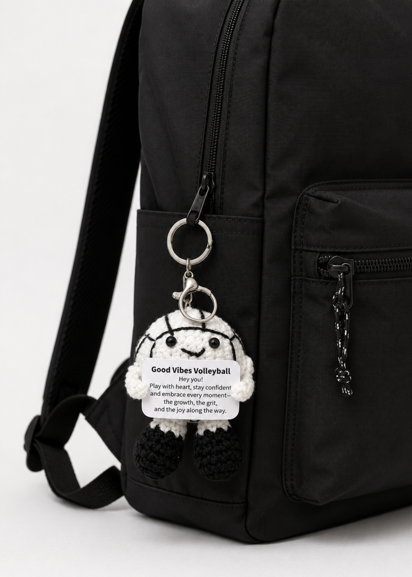 Inspirational Crochet Volleyball Keychain