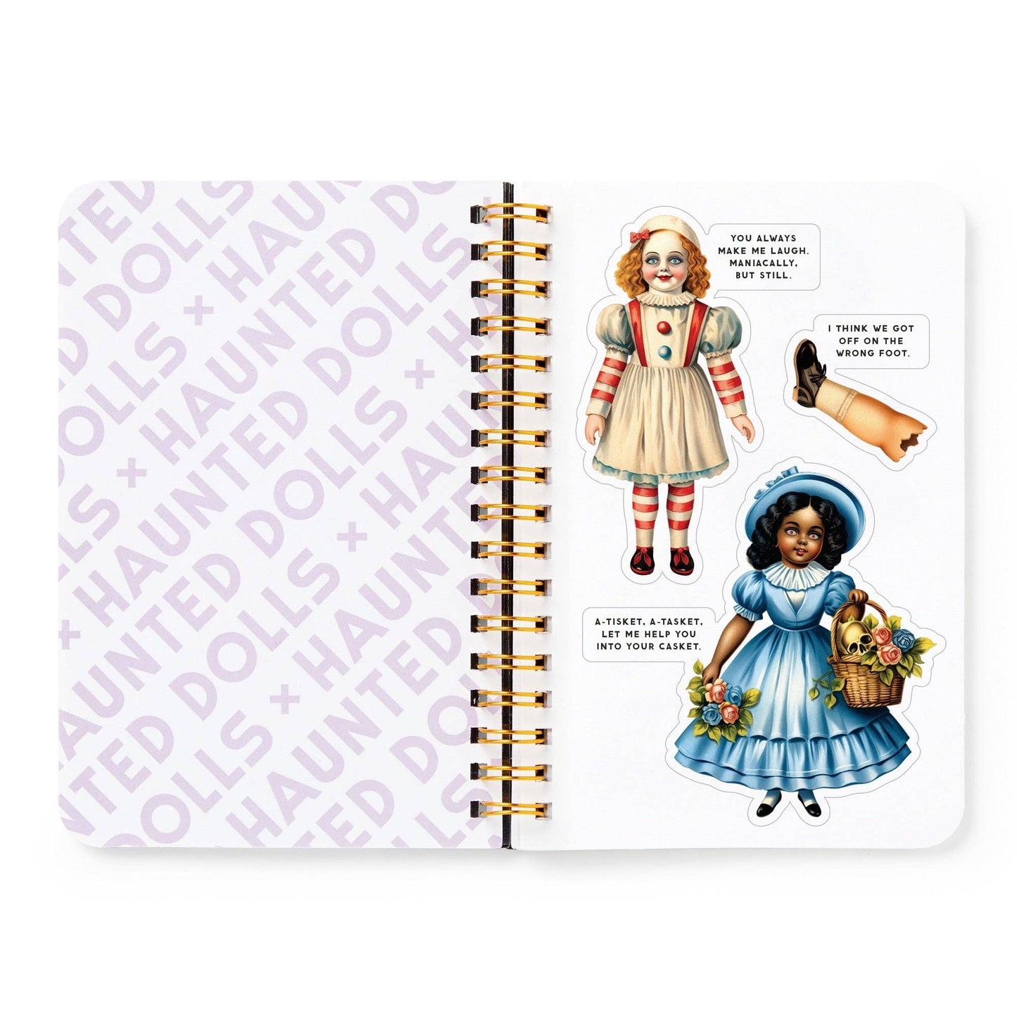 haunted dolls sticker book