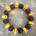 Load image into Gallery viewer, stretchy blingy softball bracelet
