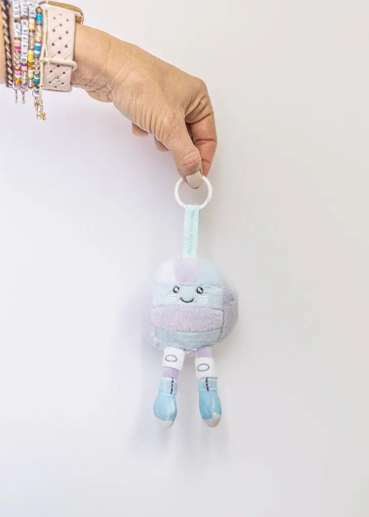 Purple & Blue Plushie Volleyball Keychain