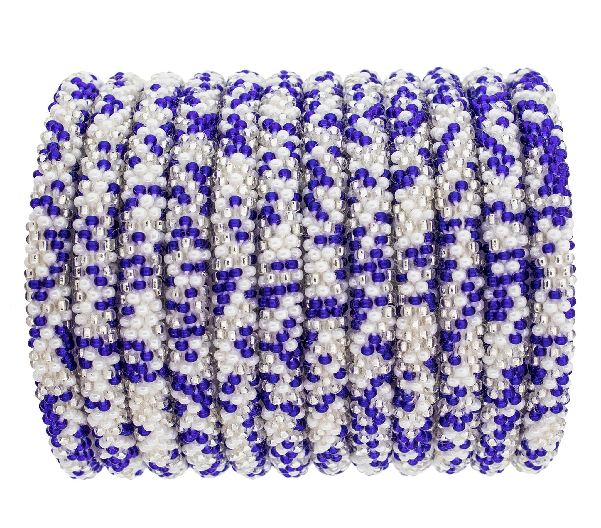 Roll-On® Bracelet Blue and White Speckled by Aid Through Trade