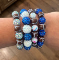 Load image into Gallery viewer, big bead blingy school spirit bracelet
