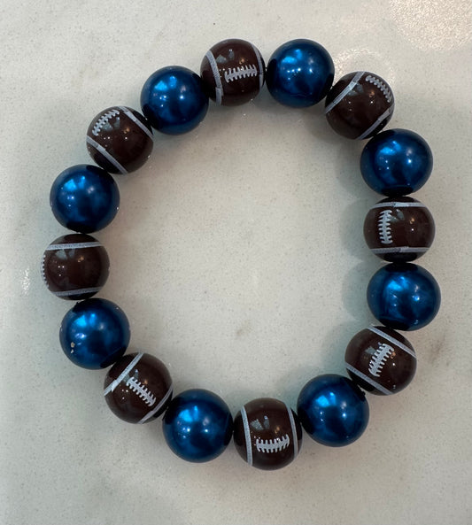 stretchy pearly football bracelet