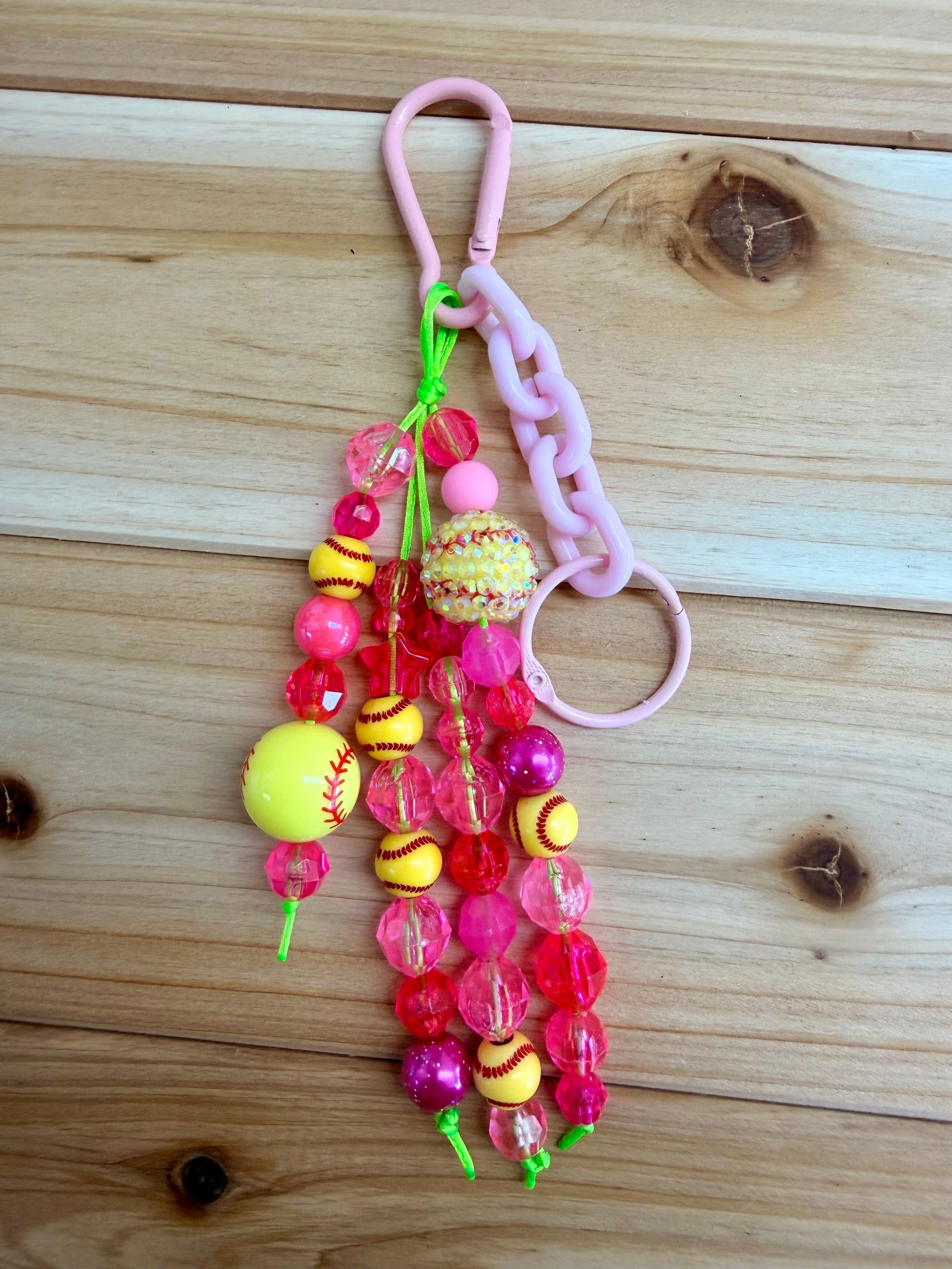 F&J little softball bag charm