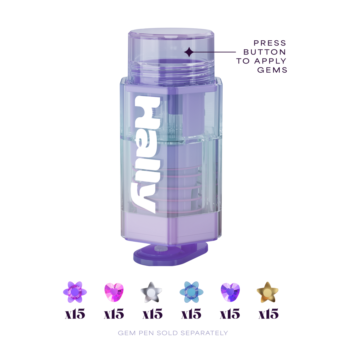 Hally Gem Pen HEARTS, STARS & FLOWERS Refills - 90 Count