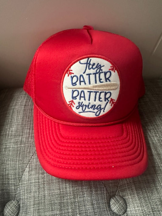 hey batter batter red trucker