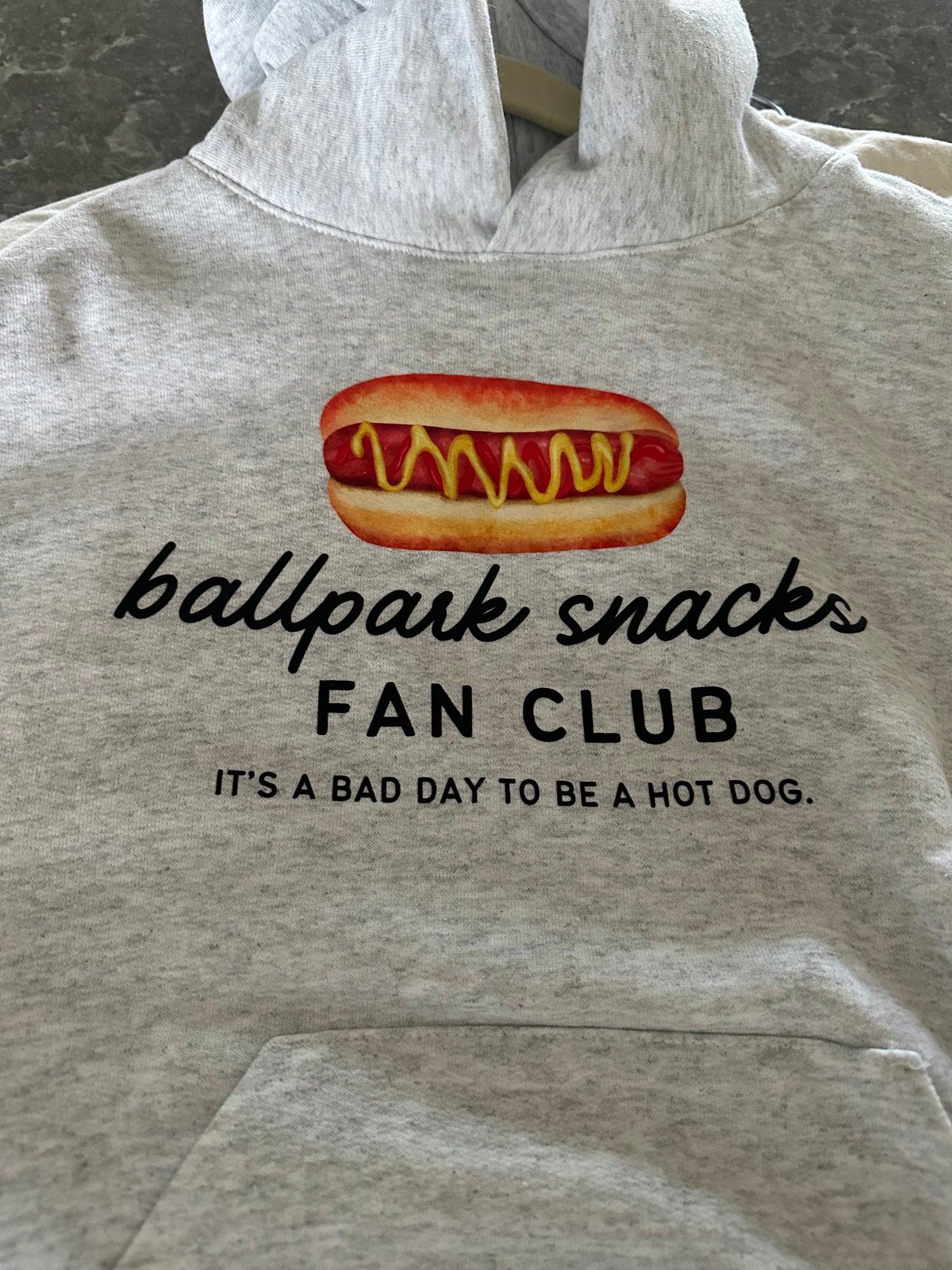 ballpark snack fan club hoodie