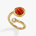 Load image into Gallery viewer, 'Shoot Your Shot' Basketball Open Fidget Ring
