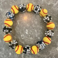 Load image into Gallery viewer, stretchy blingy softball bracelet
