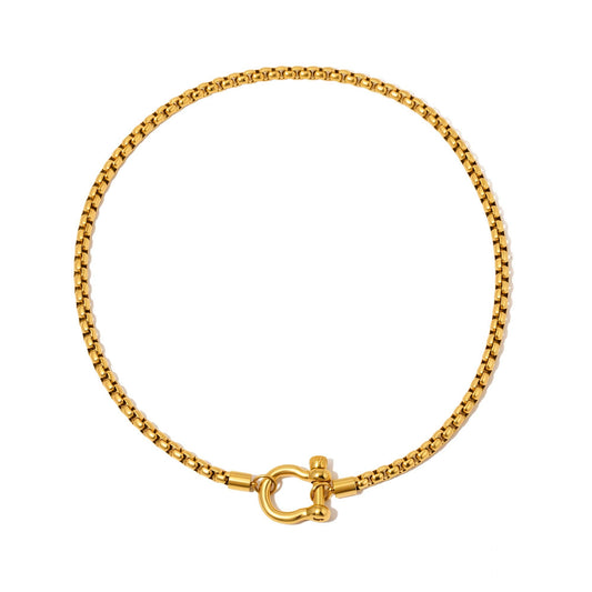 Lucky Me Horseshoe Toggle Necklace - WATERPROOF