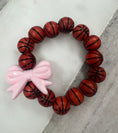 Load image into Gallery viewer, basketball bow stretchy bracelet
