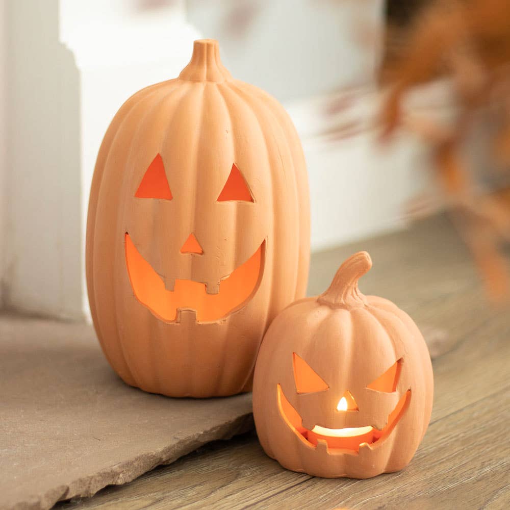 small terracotta pumpkin