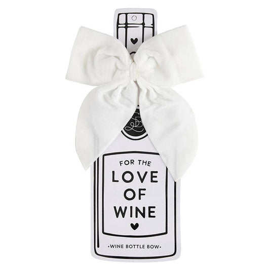 white velvet bottle bow