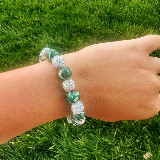 camo sparkle bracelet
