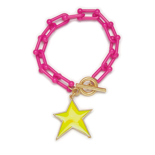 KIDS pink chain link bracelet