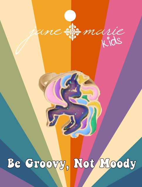 KIDS unicorn mood changing adjustable ring