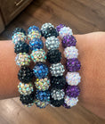 Load image into Gallery viewer, stretchy blingy school spirit bracelet
