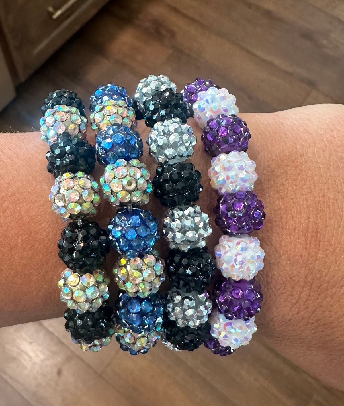 stretchy blingy school spirit bracelet