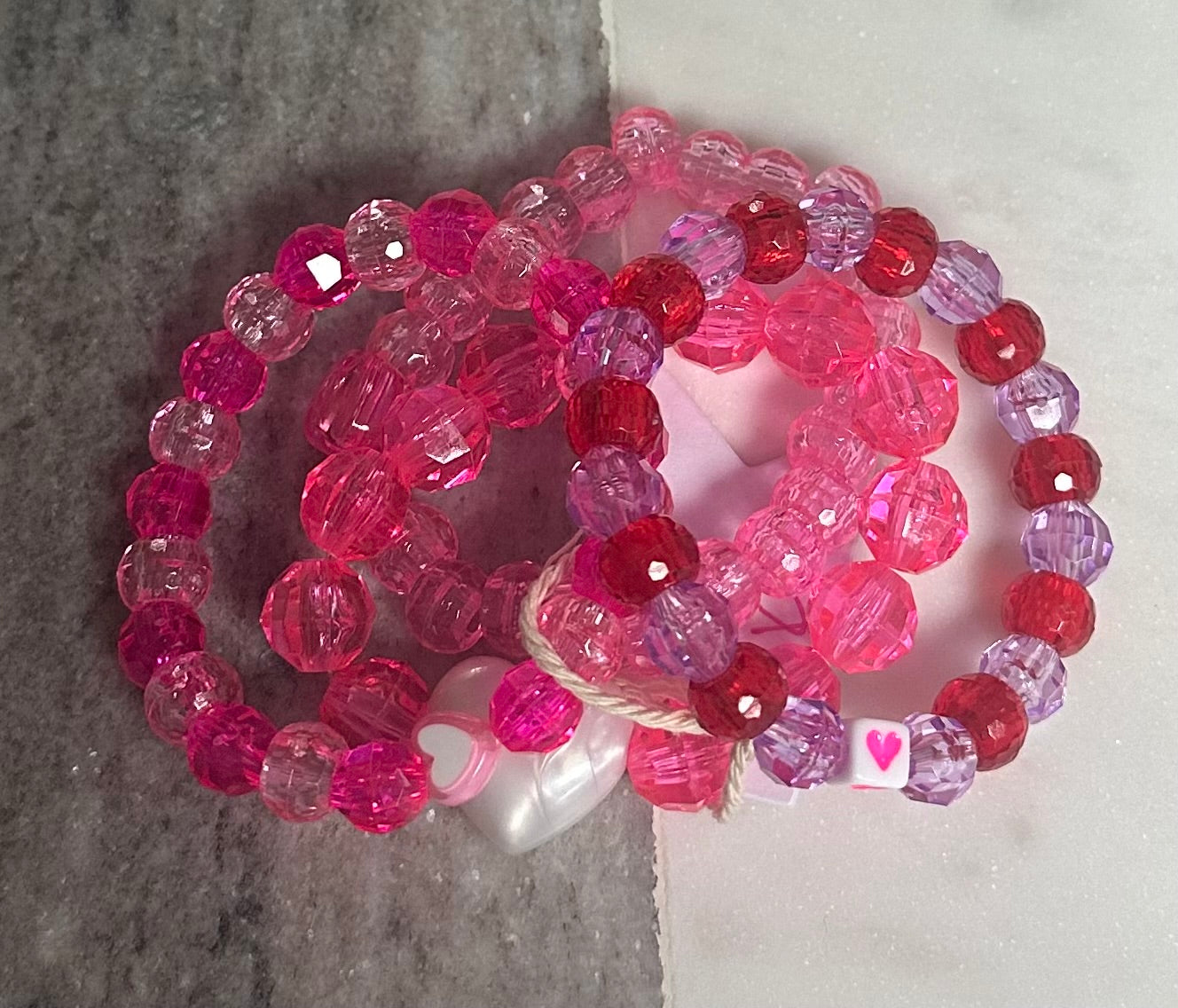 Valentine's Stretchy Bracelets - Kids XS
