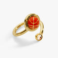 Load image into Gallery viewer, 'Shoot Your Shot' Basketball Open Fidget Ring
