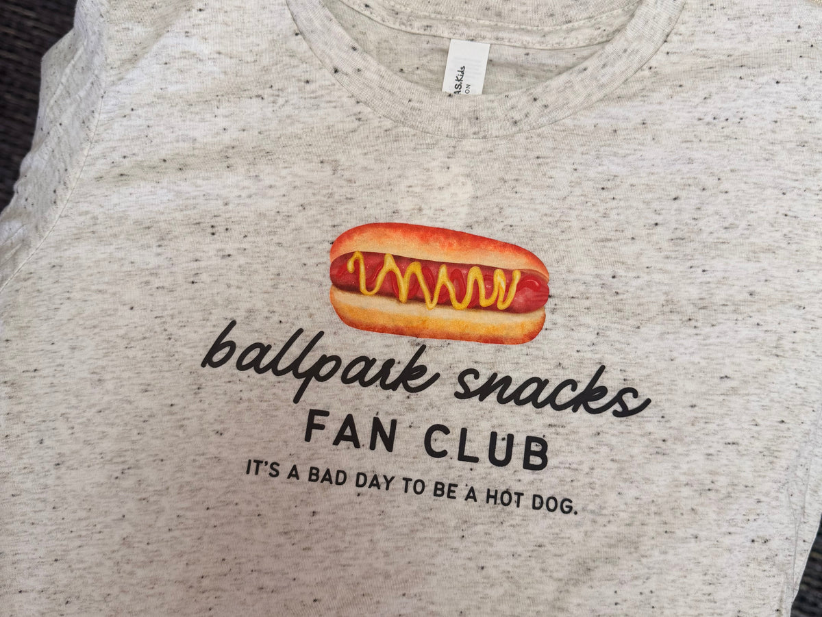 ballpark snacks fan club YOUTH tee