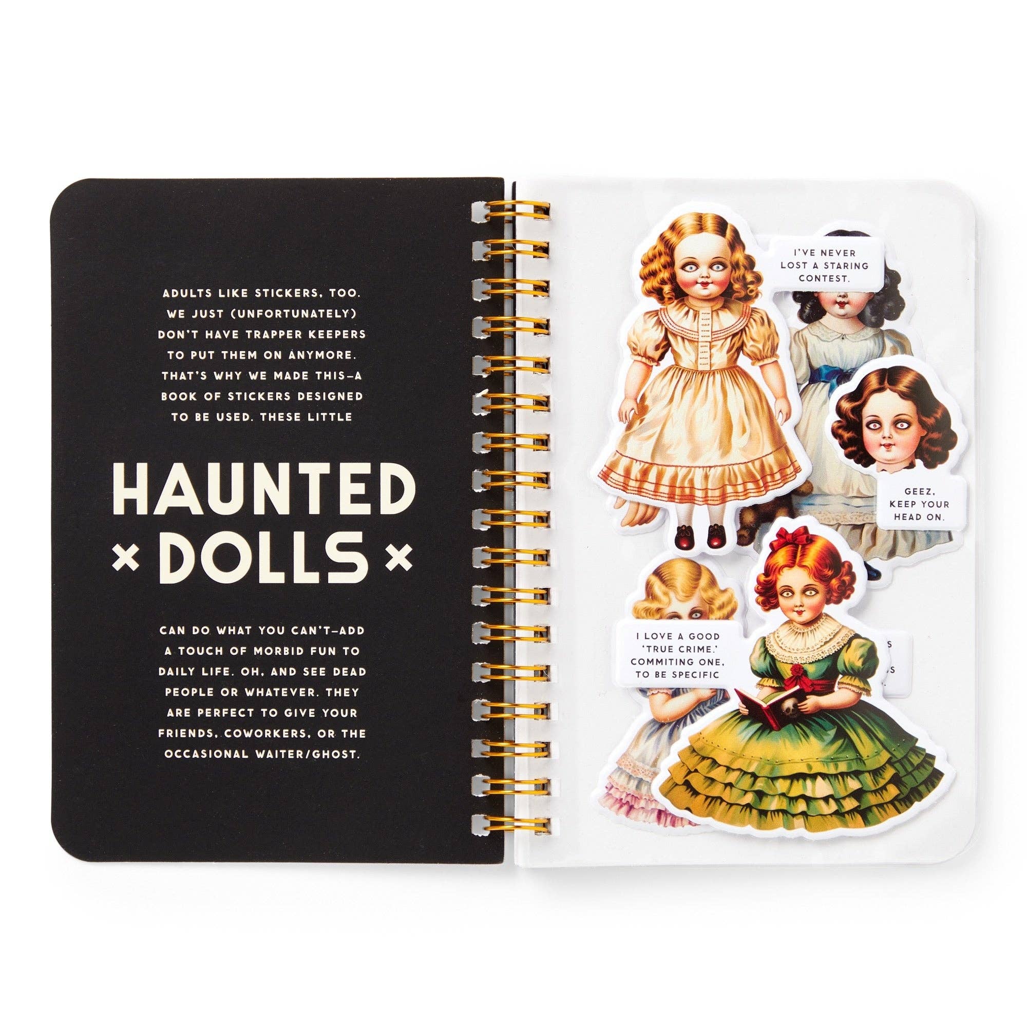 haunted dolls sticker book