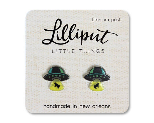 UFO stud earrings