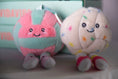 Load image into Gallery viewer, Plush Confetti Volleyball Keychain
