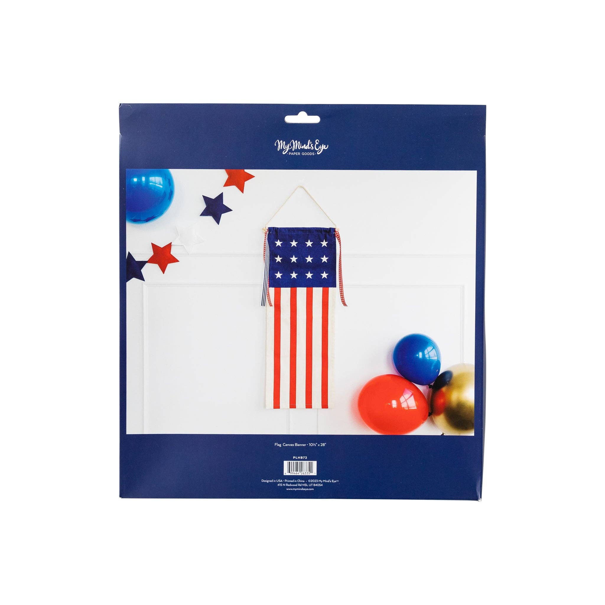 USA Flag Canvas Hanging Banner