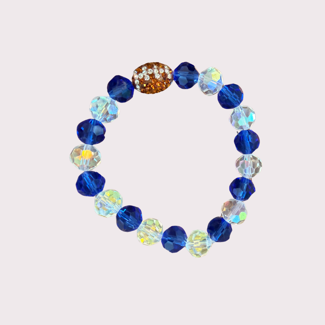 FOOTBALL stretchy bracelet - STACK & RALLY by Florence and Jean