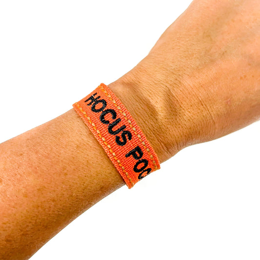 Hocus Pocus Halloween Embroidered Woven Bracelet