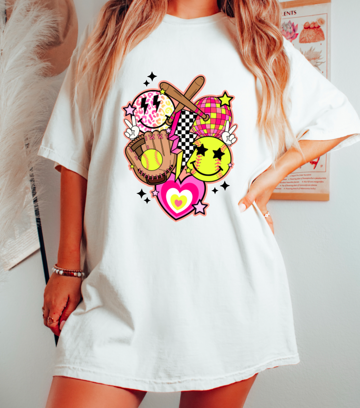 retro softball graphic tee