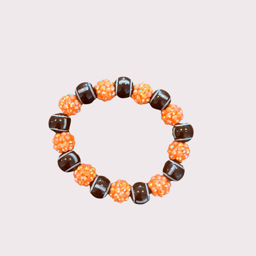 FOOTBALL stretchy bracelet - STACK & RALLY by Florence and Jean