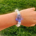 Load image into Gallery viewer, silver sparkles patriotic bracelet
