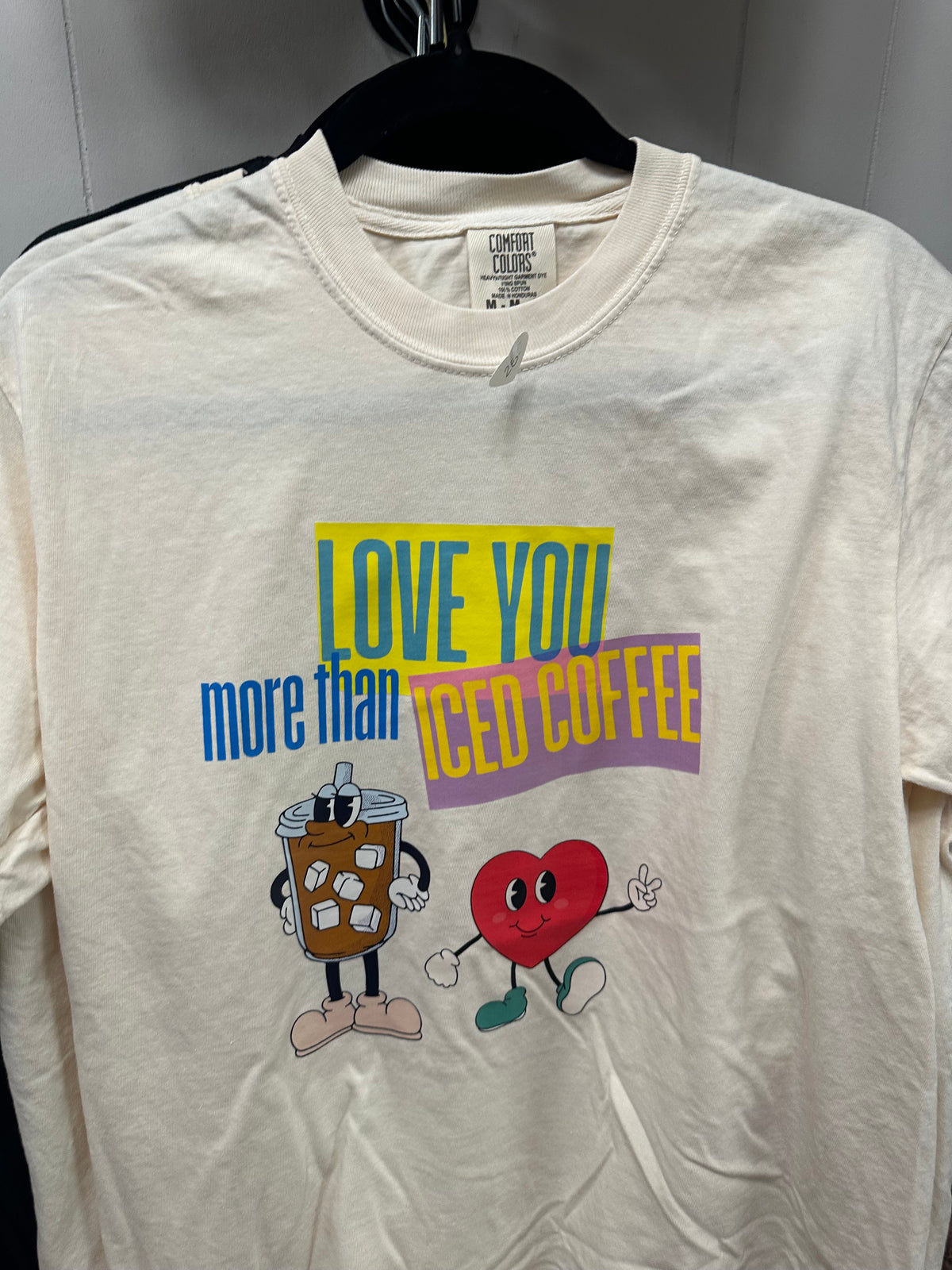 love you more than iced coffee tee