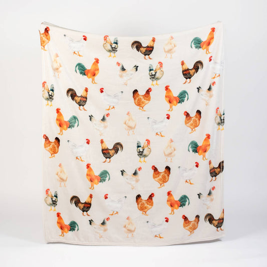chicken plush throw blanket