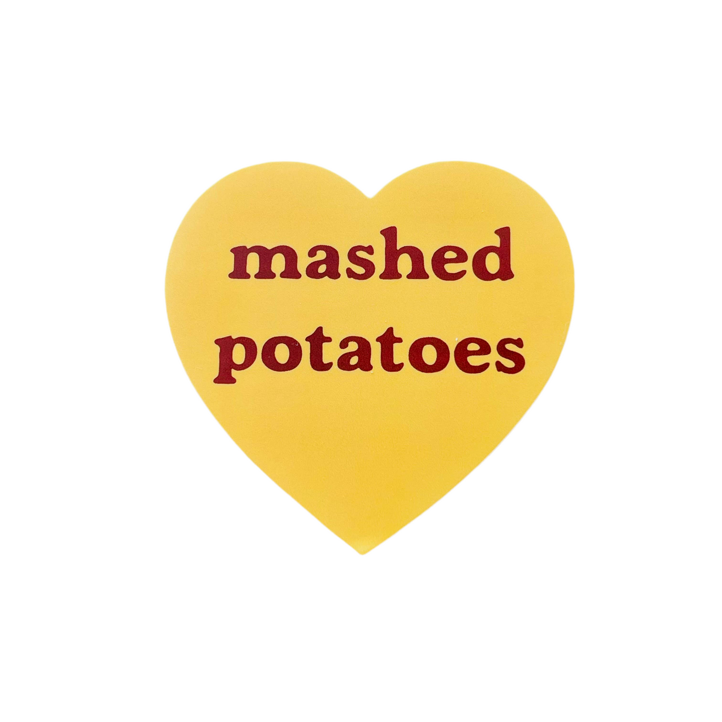 mashed potatoes vinyl sticker