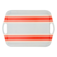 Load image into Gallery viewer, Hamptons Striped Chambray and Red Reusable Bamboo Tray
