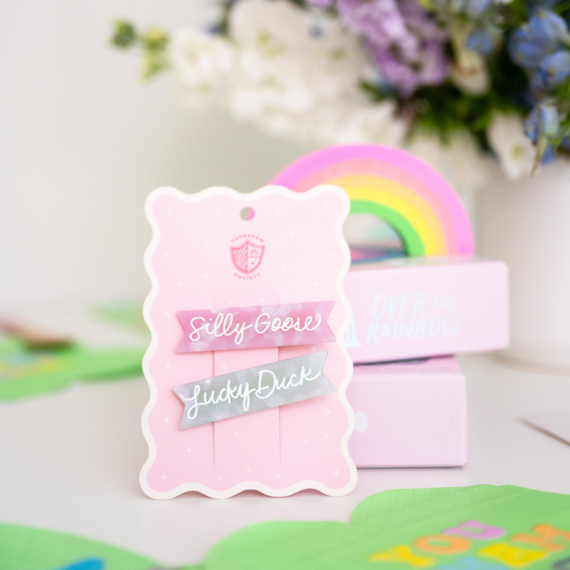 Silly Goose Acetate Hair Clip Set